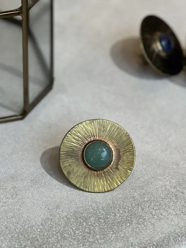 Bague Grand Soleil – Bronze, Aventurine – Image 4