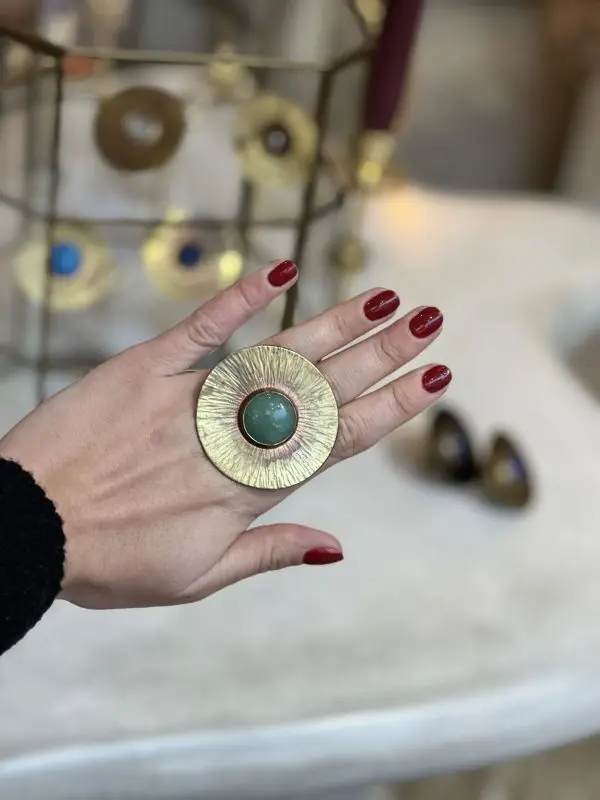 Bague Grand Soleil – Bronze, Aventurine – Image 2