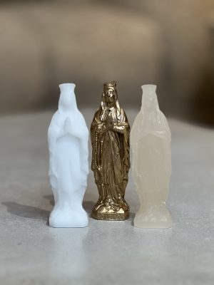 Coffret à intention 3 vierges – blanc, doré, papyrus