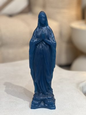 Vierge Notre-Dame en cire – bleu pétrole