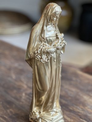 Sainte Rita en cire – or jaune