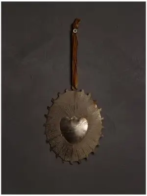 Suspension Ex Voto cœur vert-de-gris