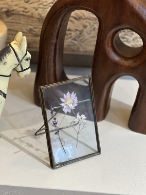 Cadre photo à poser – verre, laiton