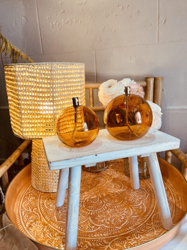 Lampe à huile Sphère – ambre, XL