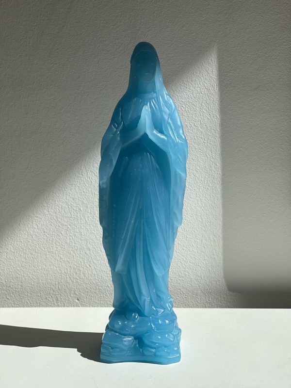 Vierge Notre-Dame en cire – turquoise – Image 3