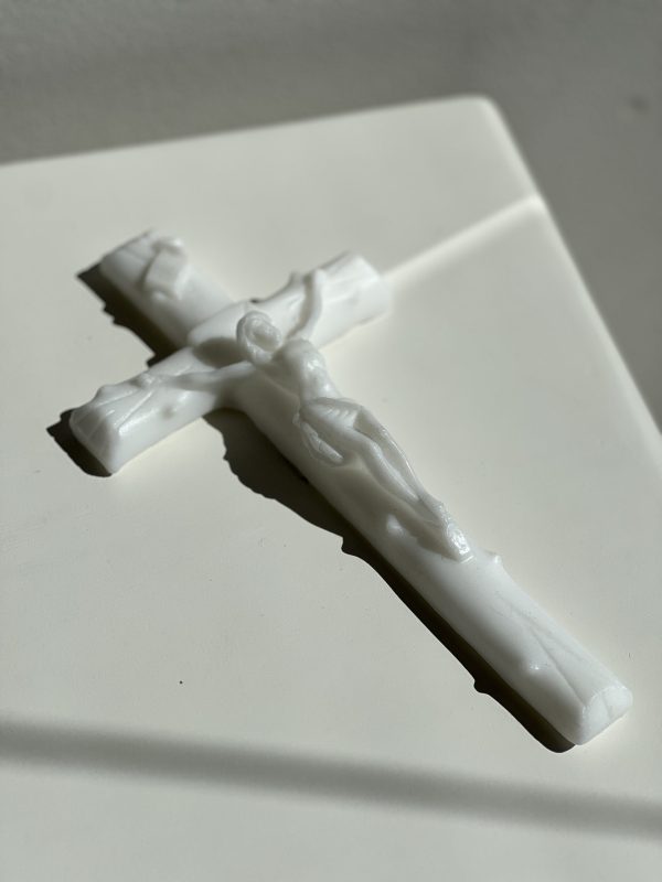 Croix en cire – blanc – Image 2