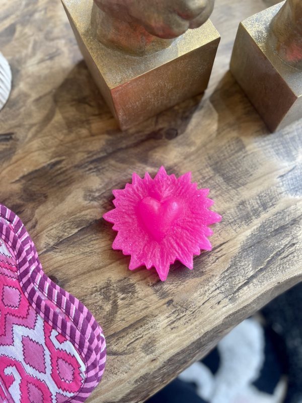 Ex-voto en cire – rose fluo