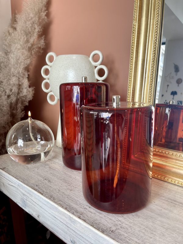 Lampe à huile Cylindre – ambre foncé, TM