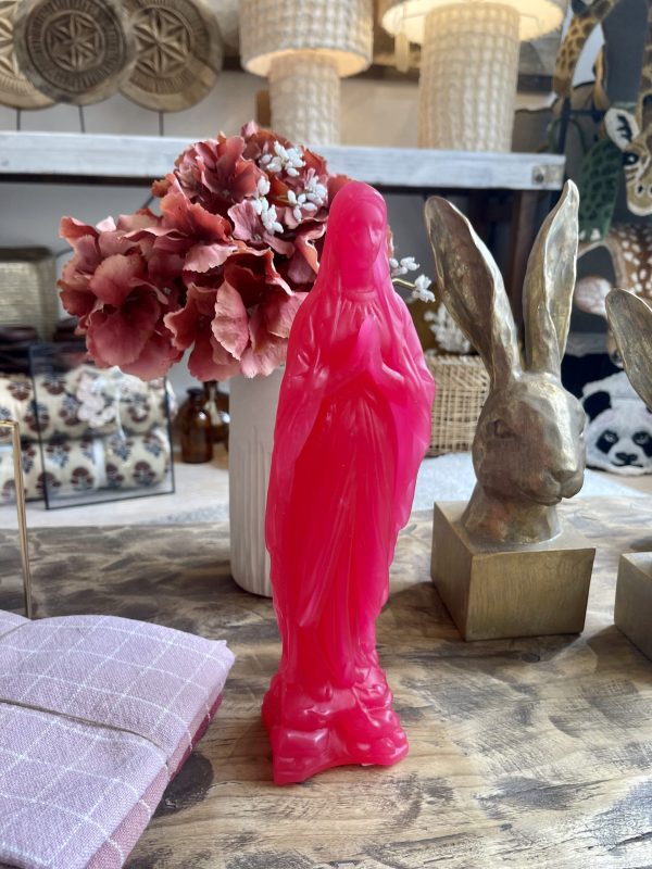 Vierge Notre-Dame en cire – fuschia – Image 2