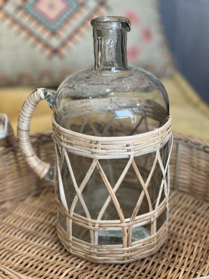 Grand pichet en verre – cannage, 2,3L