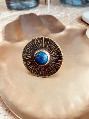 Bague Grand Soleil – Bronze, Sodalite