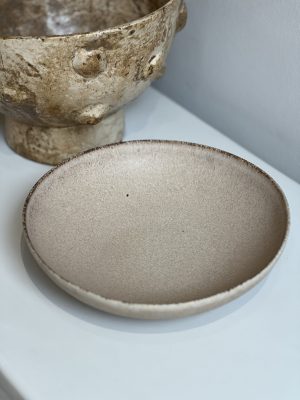 Assiette creuse Yake – rose, grès