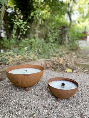 Petite bougie d’extérieur – Acier inoxydable