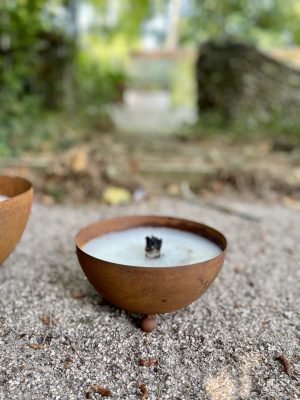 Petite bougie d’extérieur – Acier inoxydable