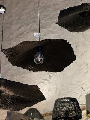 Suspension Flower – Papier de coton, noir, taille M