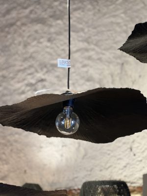 Suspension Flower – Papier de coton, noir, taille M