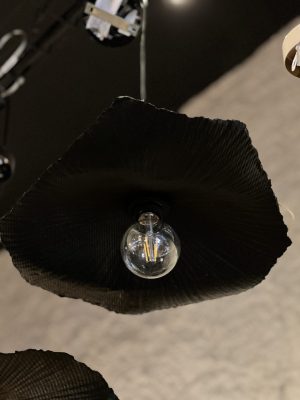 Suspension Flower – Papier de coton, noir, taille S