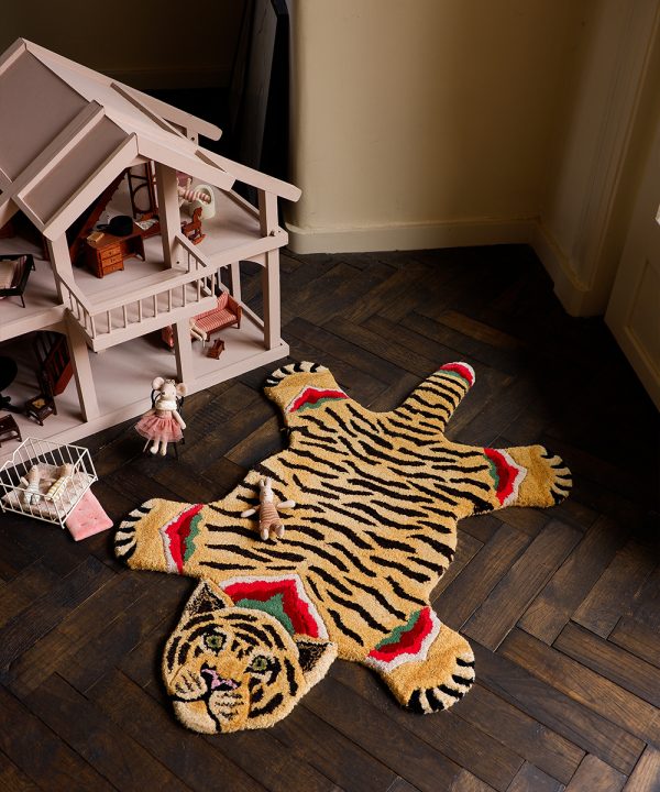 Petit tapis tigre Babul Bombay – laine – Image 3