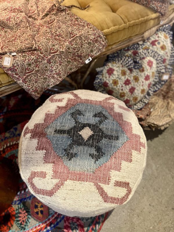 Pouf kilim – rond, jute – Image 3