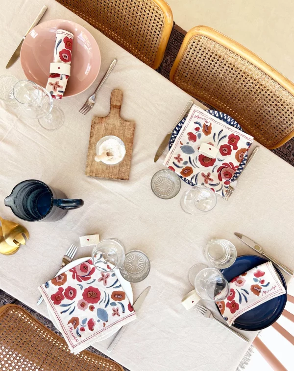 Serviette de table Milena – Coton, brodé – Image 2