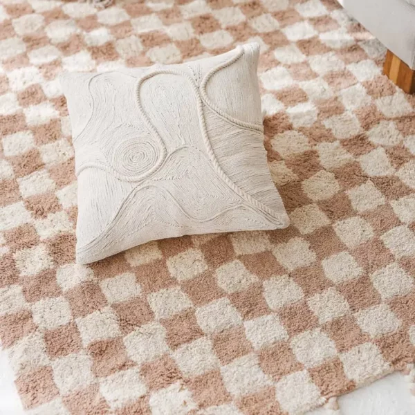 Tapis à carreaux Jasper - coton, 140x200cm