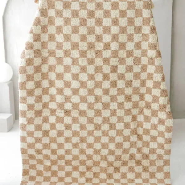 Tapis à carreaux Jasper - coton, 140x200cm – Image 4
