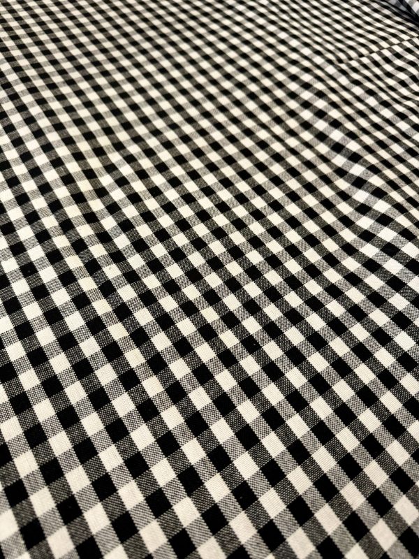 Nappe Brigitte vichy - carreaux, noir, 160x300cm – Image 2