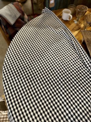 Nappe Brigitte vichy – carreaux, noir, 160x300cm