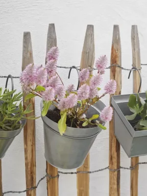 Pot plante – zink, avec crochet