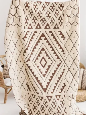 Tapis géométrique Diya – coton, 140x200cm