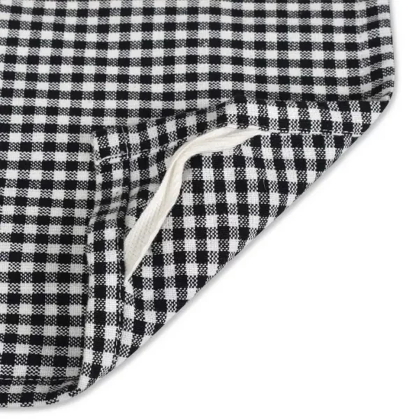 Torchon Brigitte Vichy - carreaux, noir – Image 3