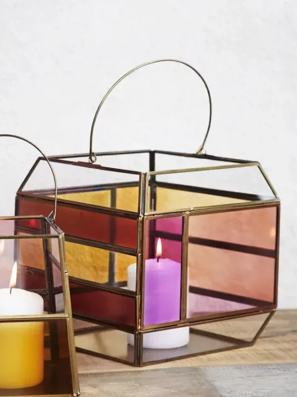 Lanterne – verre multicolores