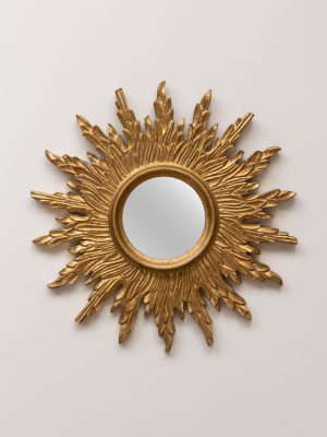 Miroir soleil antique - doré