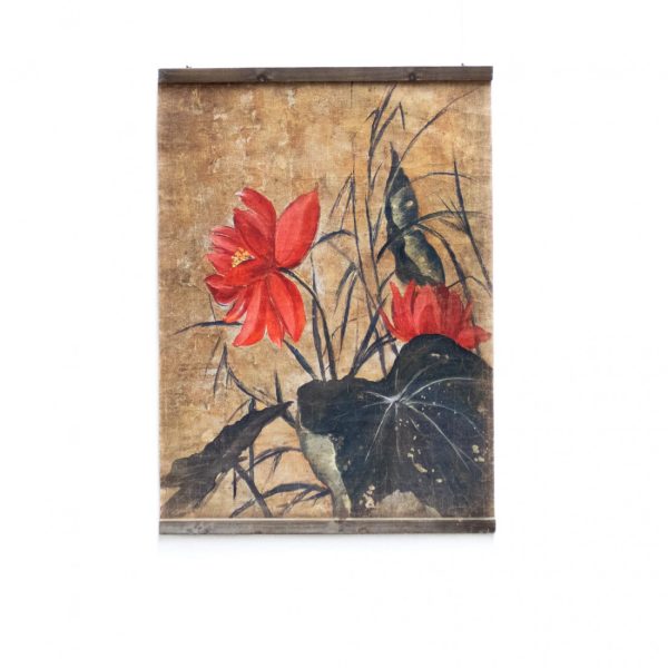 Toile murale Nénuphars rouges – Collection Brigitte Cazenave, 90x120cm – Image 2