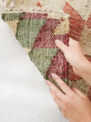 Tapis géométrique Punja – jute 140×200 cm