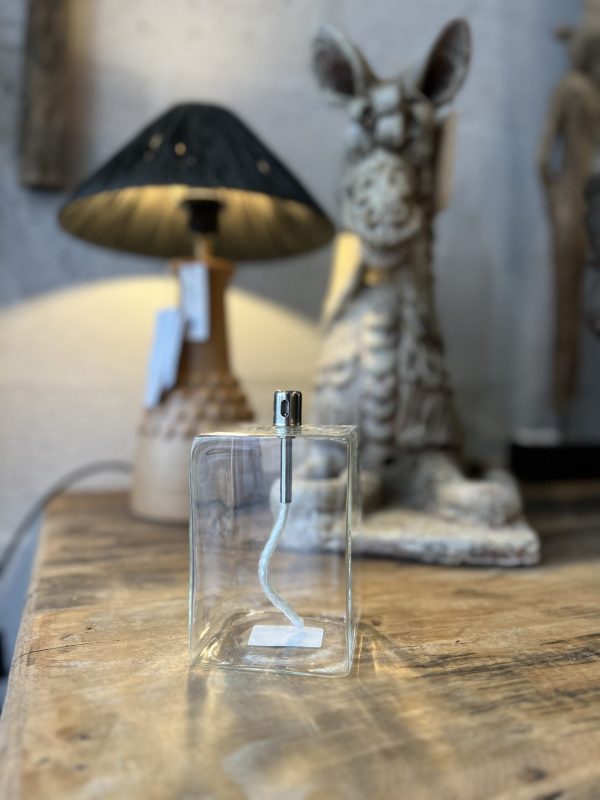Lampe à huile Cube – transparent, XL