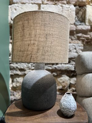 Lampe – jute, terre cuite