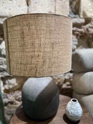 Lampe – jute, terre cuite