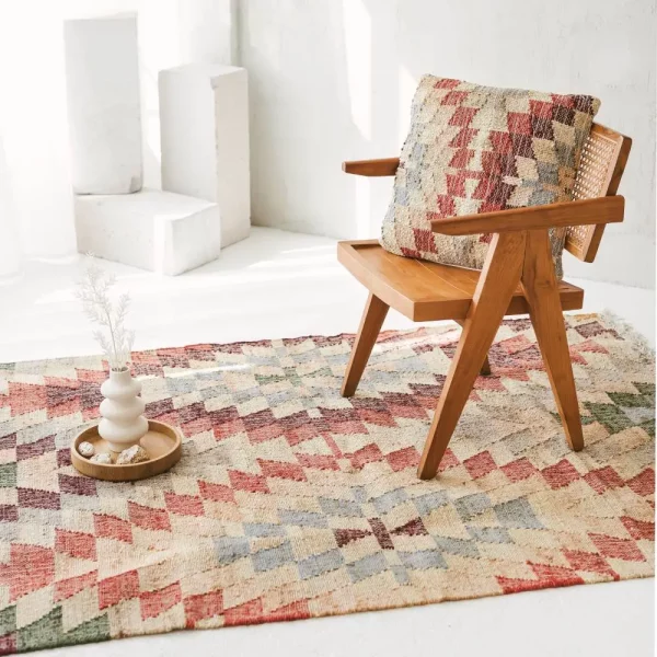 Tapis géométrique Punja - jute 140x200 cm – Image 3