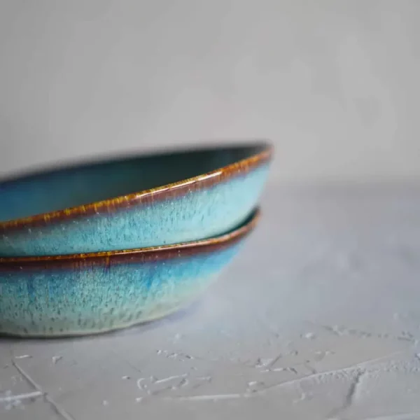Assiette à pâtes -  bleu – Image 3