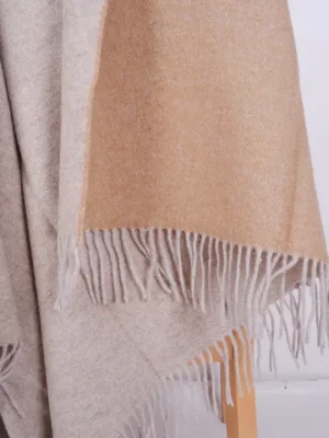 Plaid – laine, beige, camel