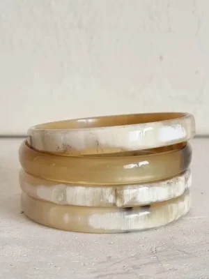 Bracelet en corne – naturel, 1cm