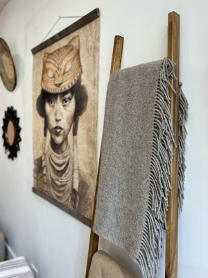 Plaid – laine, marron clair