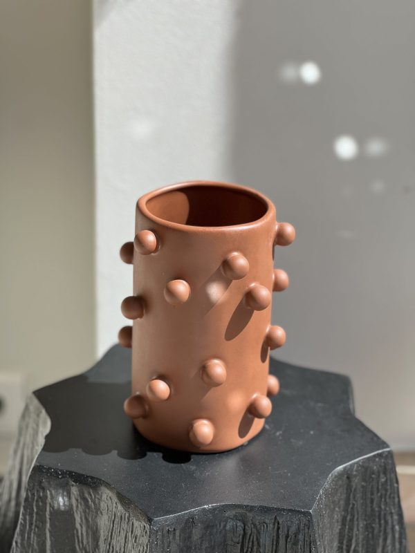 Vase céramique boule - terracotta 13x8cm – Image 3