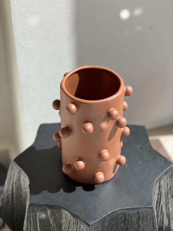 Vase céramique boule - terracotta 13x8cm – Image 2