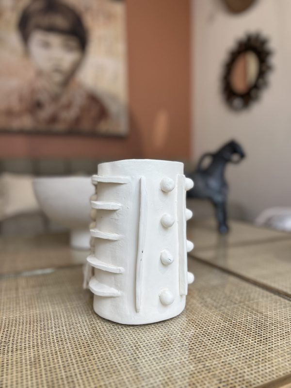 Vase - céramique, relief, perles – Image 2