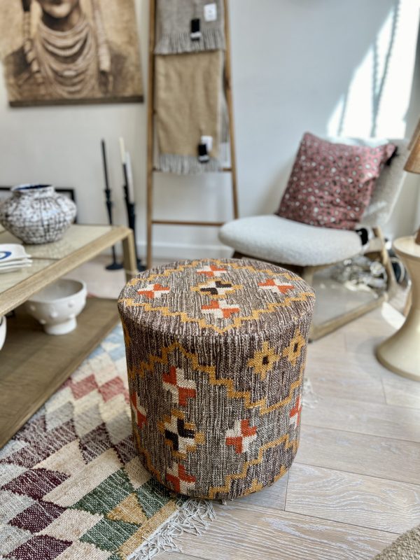 Pouf Klimt Kilim - marron, orange