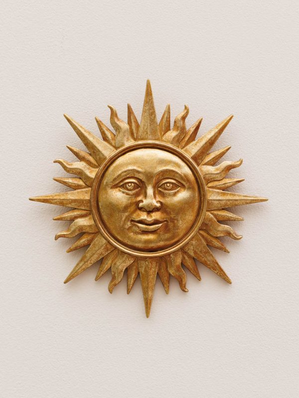 Décoration murale soleil - doré