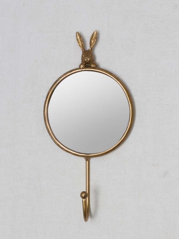 Crochet miroir Lapin - doré
