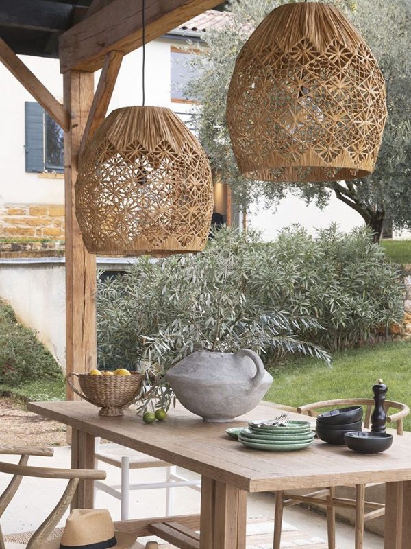 Suspension CAPUCINE en raphia - D48x50 cm